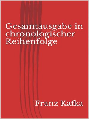 cover image of Gesamtausgabe in chronologischer Reihenfolge